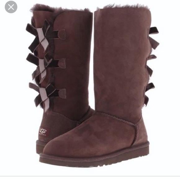 chocolate brown bailey bow uggs